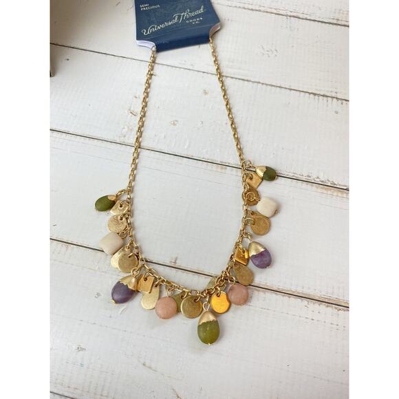 Universal Thread Honey Topaz/Lilac Lepidolite/Lemon Green Agate/Peach Moonstone - Picture 1 of 10